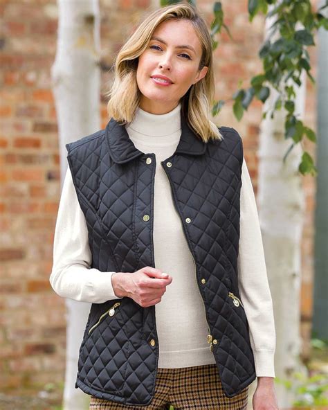 ladies navy blue gilet